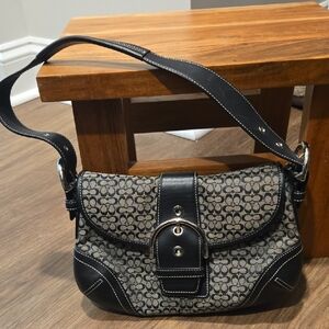 COACH  Black and Gray Designer Shoulder Bag